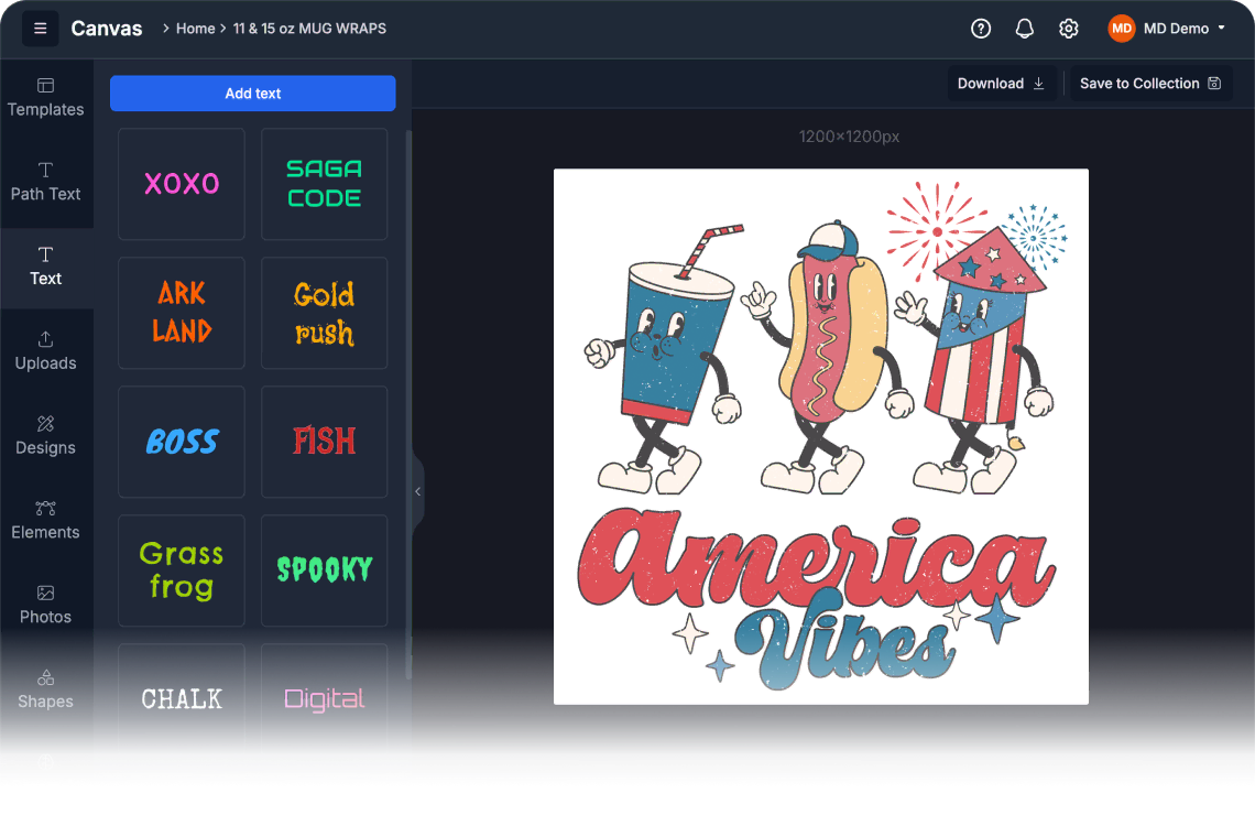 MyDesigns product personalization feature